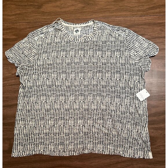 We The Free Bali Backpacker Tee Ecru Combo Medium Relaxed Fit Lightweight Knit - Picture 9 of 12